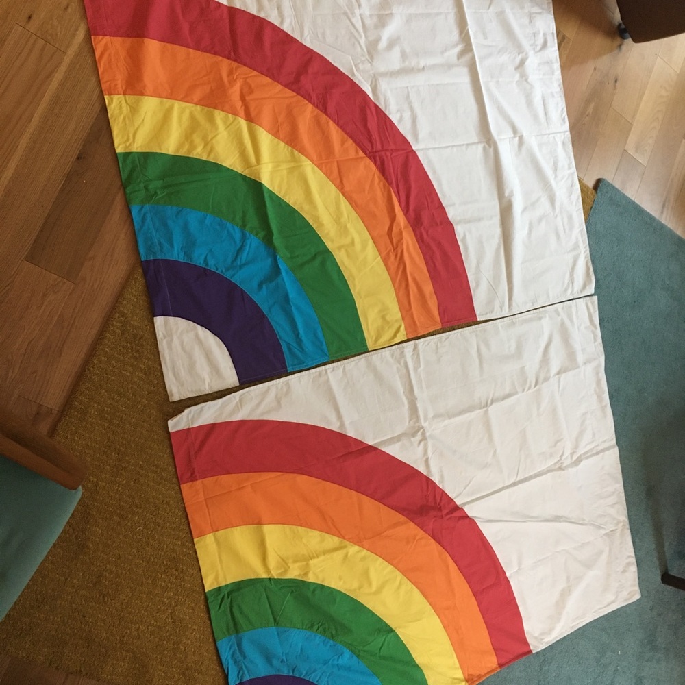Crate & Barrel Kids Rainbow Curtains